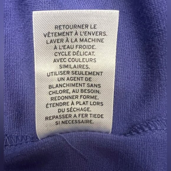 Halogen V neck 3/4 sleeve purple - size M - 100% rayon - Picture 7 of 7